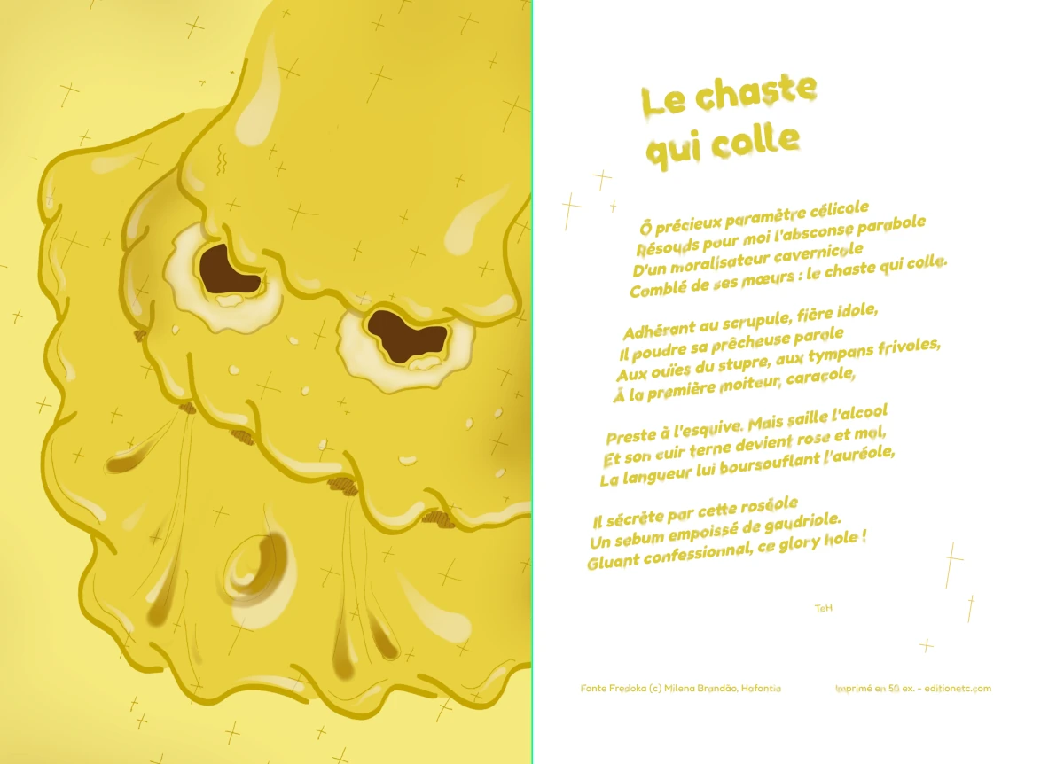Sonnet personnel illustré au format carte 10x15 recto-verso